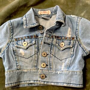 Z. Cavaricci Blue Cropped Jean Jacket